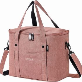 Reusable Large Lunch Cooler Box (Color: pink)