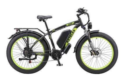 K800 Fat E-Bike (Color: black and green)