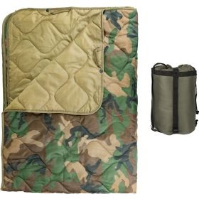 Kylebooker Camo Woobie Blanket Waterproof Poncho Liner (Color: US Woodland Camo)