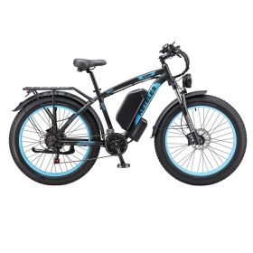 K800 Fat E-Bike (Color: Black and blue)