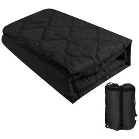 Kylebooker Camo Woobie Blanket Waterproof Poncho Liner (Color: Black)