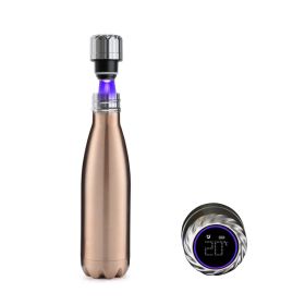 Aquaala UV Water Bottle With Temp Cap (Color: ROSE GOLD # 10)